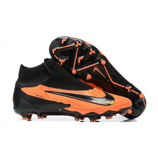 Nike Phantom GX Elite FG High Top Football Boots & Shoes Orange Black