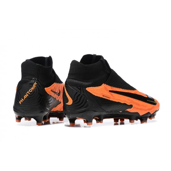 Nike Phantom GX Elite FG High Top Football Boots & Shoes Orange Black