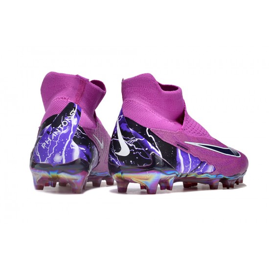 Nike Phantom GX Elite FG High Top Football Boots & Shoes Purple Black