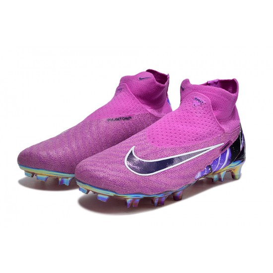 Nike Phantom GX Elite FG High Top Football Boots & Shoes Purple Black