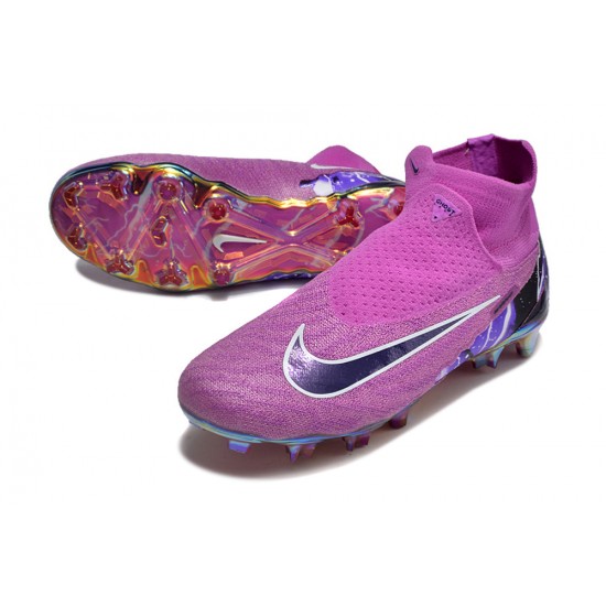 Nike Phantom GX Elite FG High Top Football Boots & Shoes Purple Black