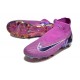 Nike Phantom GX Elite FG High Top Football Boots & Shoes Purple Black