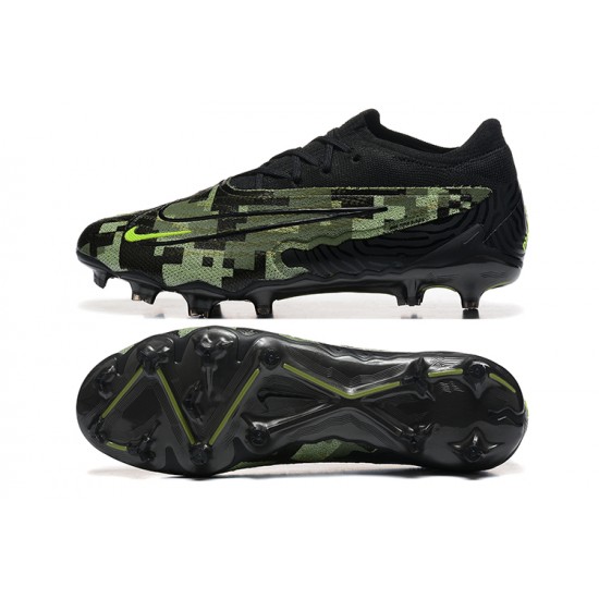 Nike Phantom GX Elite FG Low Football Boots & Shoes Black Green