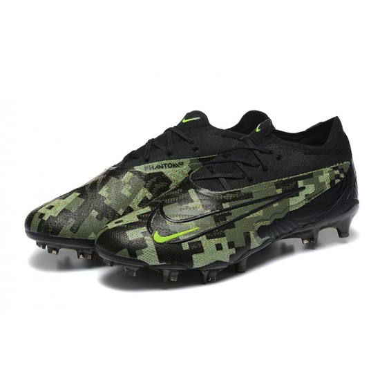 Nike Phantom GX Elite FG Low Football Boots & Shoes Black Green