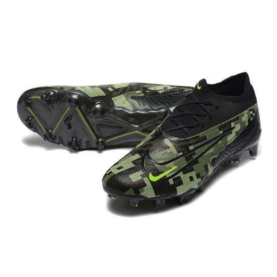 Nike Phantom GX Elite FG Low Football Boots & Shoes Black Green