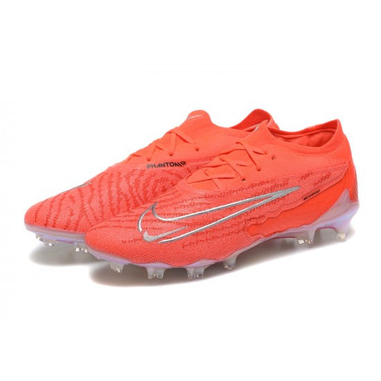 Nike Phantom GX Elite FG Low Football Boots & Shoes Orange Silver