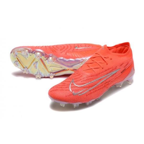 Nike Phantom GX Elite FG Low Football Boots & Shoes Orange Silver