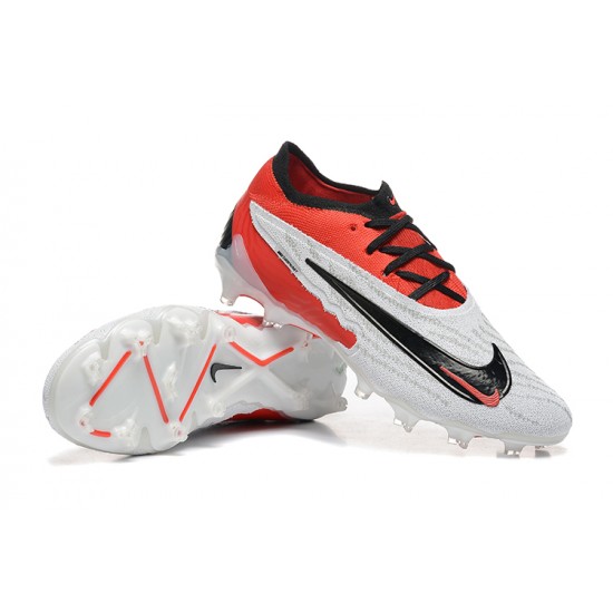 Nike Phantom GX Elite FG Low Football Boots & Shoes White Red Black