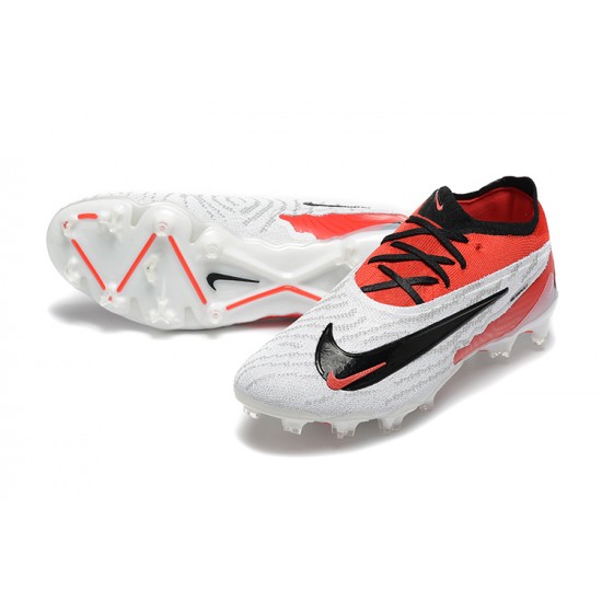 Nike Phantom GX Elite FG Low Football Boots & Shoes White Red Black