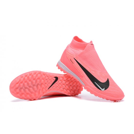 Nike Phantom GX Elite TF High Top Football Boots & Shoes Pink Black