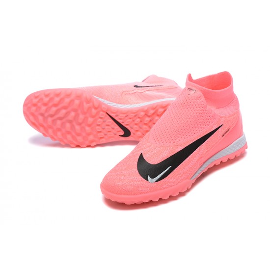 Nike Phantom GX Elite TF High Top Football Boots & Shoes Pink Black