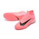 Nike Phantom GX Elite TF High Top Football Boots & Shoes Pink Black