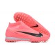 Nike Phantom GX Elite TF High Top Football Boots & Shoes Pink Black