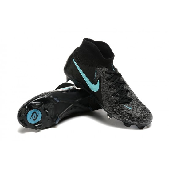 Nike Phantom Luna Elite FG Black Ltblue High Football Boots & Shoes