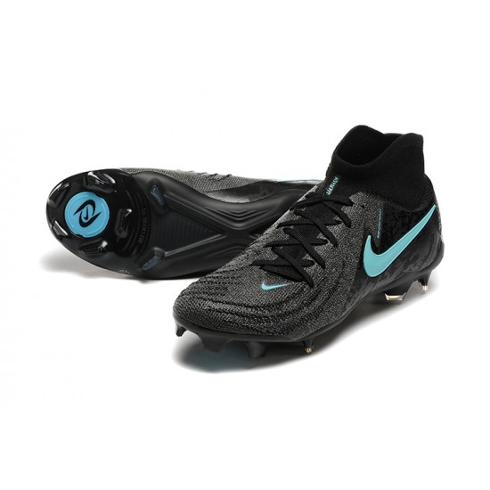 Nike Phantom Luna Elite FG Black Ltblue High Football Boots & Shoes