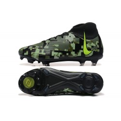 Nike Phantom Luna Elite FG High Top Black Green Football Boots & Shoes 