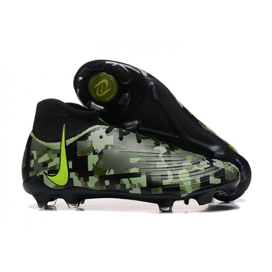 Nike Phantom Luna Elite FG High Top Black Green Football Boots & Shoes