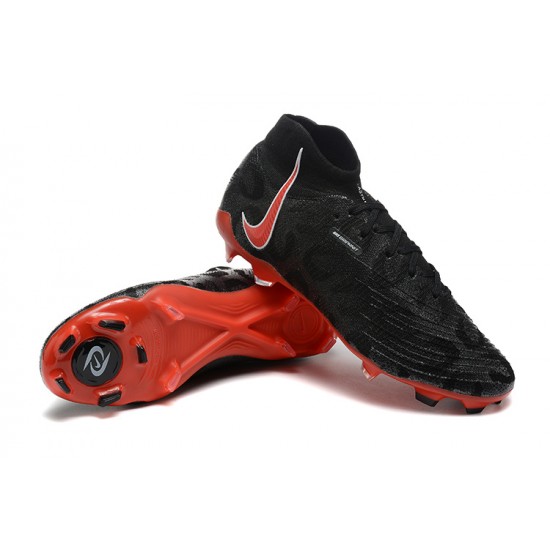 Nike Phantom Luna Elite FG High Top Black Red Football Boots & Shoes