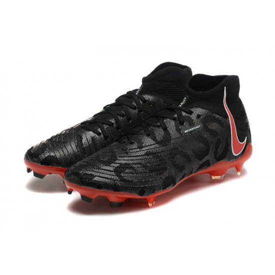 Nike Phantom Luna Elite FG High Top Black Red Football Boots & Shoes