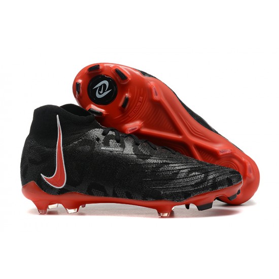 Nike Phantom Luna Elite FG High Top Black Red Football Boots & Shoes