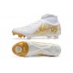 Nike Phantom Luna Elite FG High Top Gold White Football Boots & Shoes