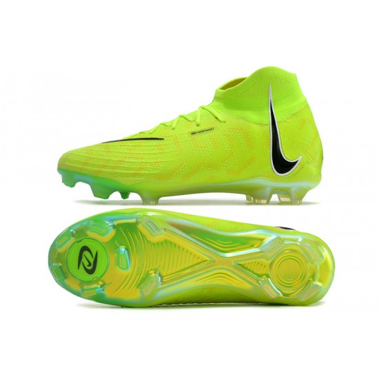 Nike Phantom Luna Elite FG High Top Green Yellow Black Football Boots & Shoes