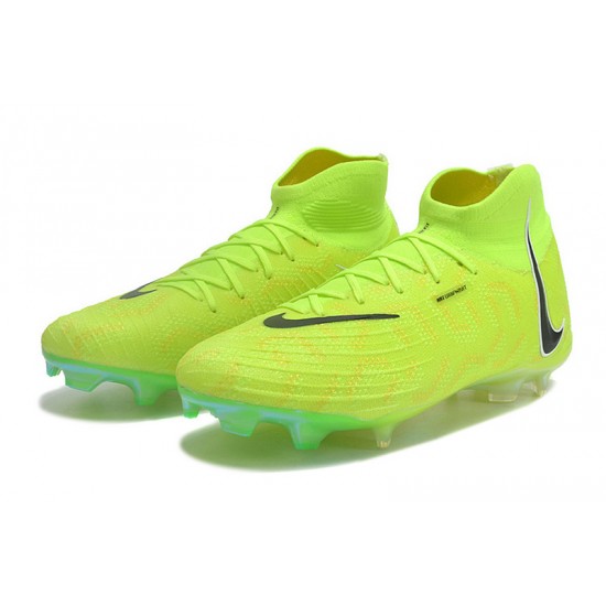 Nike Phantom Luna Elite FG High Top Green Yellow Black Football Boots & Shoes