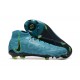 Nike Phantom Luna Elite FG High Top Ltblue Black Green Football Boots & Shoes