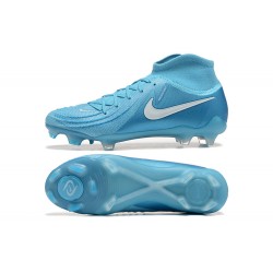 Nike Phantom Luna Elite FG High Top Ltblue White Football Boots & Shoes 