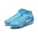 Nike Phantom Luna Elite FG High Top Ltblue White Football Boots & Shoes