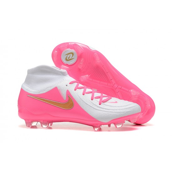 Nike Phantom Luna Elite FG High Top Peach White Gold Football Boots & Shoes