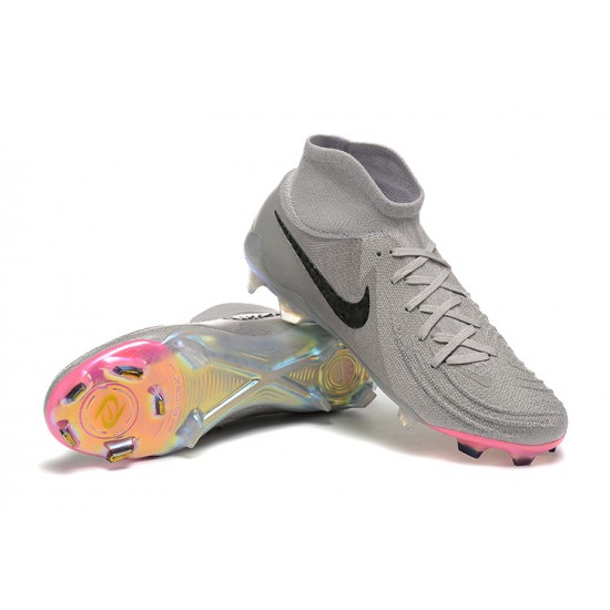 Nike Phantom Luna Elite FG High Top Pink Grey Black Football Boots & Shoes