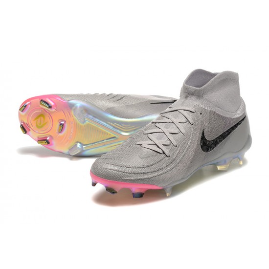 Nike Phantom Luna Elite FG High Top Pink Grey Black Football Boots & Shoes