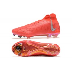 Nike Phantom Luna Elite FG High Top Red Silver Football Boots & Shoes 