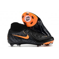 Nike Phantom Luna Elite FG High Top Football Boots & Shoes Black Orange 