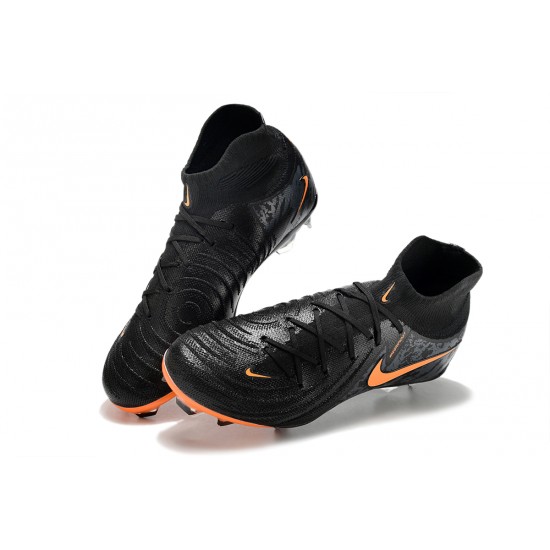 Nike Phantom Luna Elite FG High Top Football Boots & Shoes Black Orange