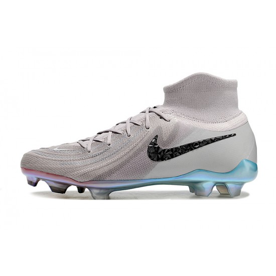 Nike Phantom Luna Elite FG High Top Football Boots & Shoes Grey Black