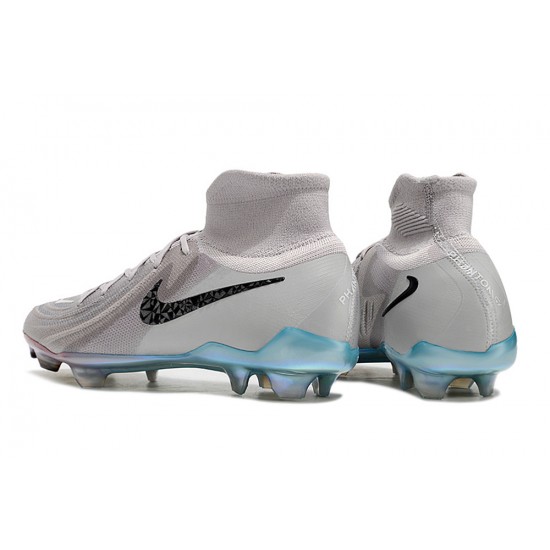 Nike Phantom Luna Elite FG High Top Football Boots & Shoes Grey Black