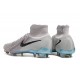 Nike Phantom Luna Elite FG High Top Football Boots & Shoes Grey Black