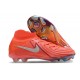 Nike Phantom Luna Elite FG High Top Football Boots & Shoes Red Silver