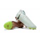 Nike Phantom Luna Elite FG High Top White Gold Green Football Boots & Shoes