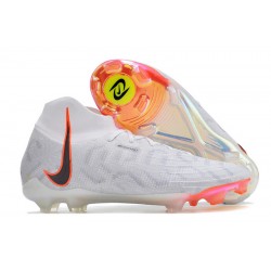 Nike Phantom Luna Elite FG High Top White Orange Football Boots & Shoes