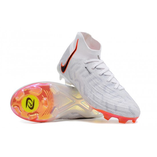 Nike Phantom Luna Elite FG High Top White Orange Football Boots & Shoes