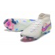 Nike Phantom Luna Elite FG High Top White Pink Blue Football Boots & Shoes