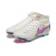 Nike Phantom Luna Elite FG High Top White Pink Blue Football Boots & Shoes