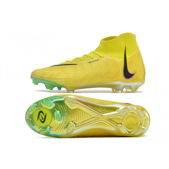 Nike Phantom Luna Elite FG High Top Yellow Black Football Boots & Shoes