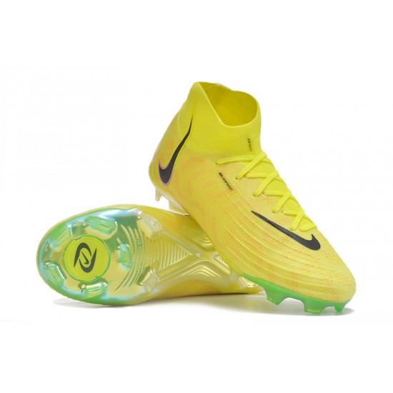 Nike Phantom Luna Elite FG High Top Yellow Black Football Boots & Shoes