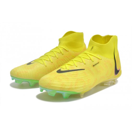 Nike Phantom Luna Elite FG High Top Yellow Black Football Boots & Shoes