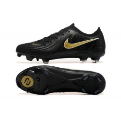 Nike Phantom Luna Elite FG Low Black Gold Football Boots & Shoes 