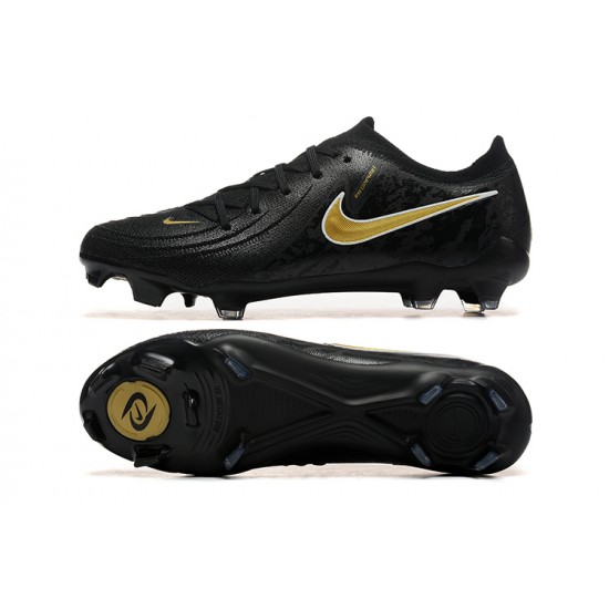 Nike Phantom Luna Elite FG Low Black Gold Football Boots & Shoes